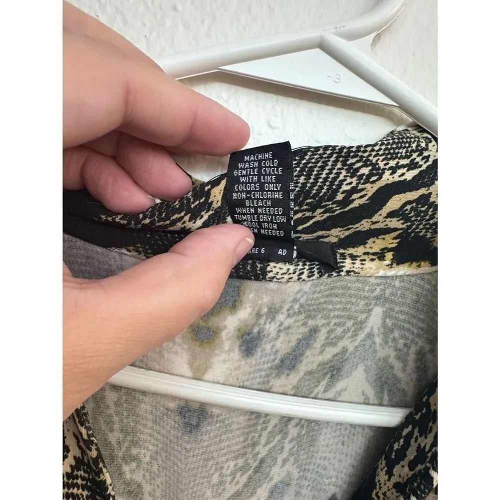Alfani Rouched Animal Print Top - Large - Picture 6 of 6